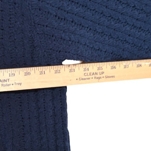 Aerie Navy Blue Open Knit Half Zip Sweater Women’s Size XL Recycled Yarn Coastal - Picture 5 of 8